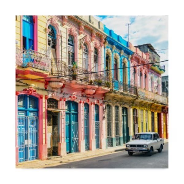 Philippe Hugonnard 'Colorful Facades in Havana' Canvas Art, 35x35, Trademark Fine Art, Mfr#: PH01023-C3535GG